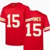 Solid Number 15 Breathable Rugby Jersey, Active V Neck Short Sleeve Uniform American Football Shirt For Training Competition Party
