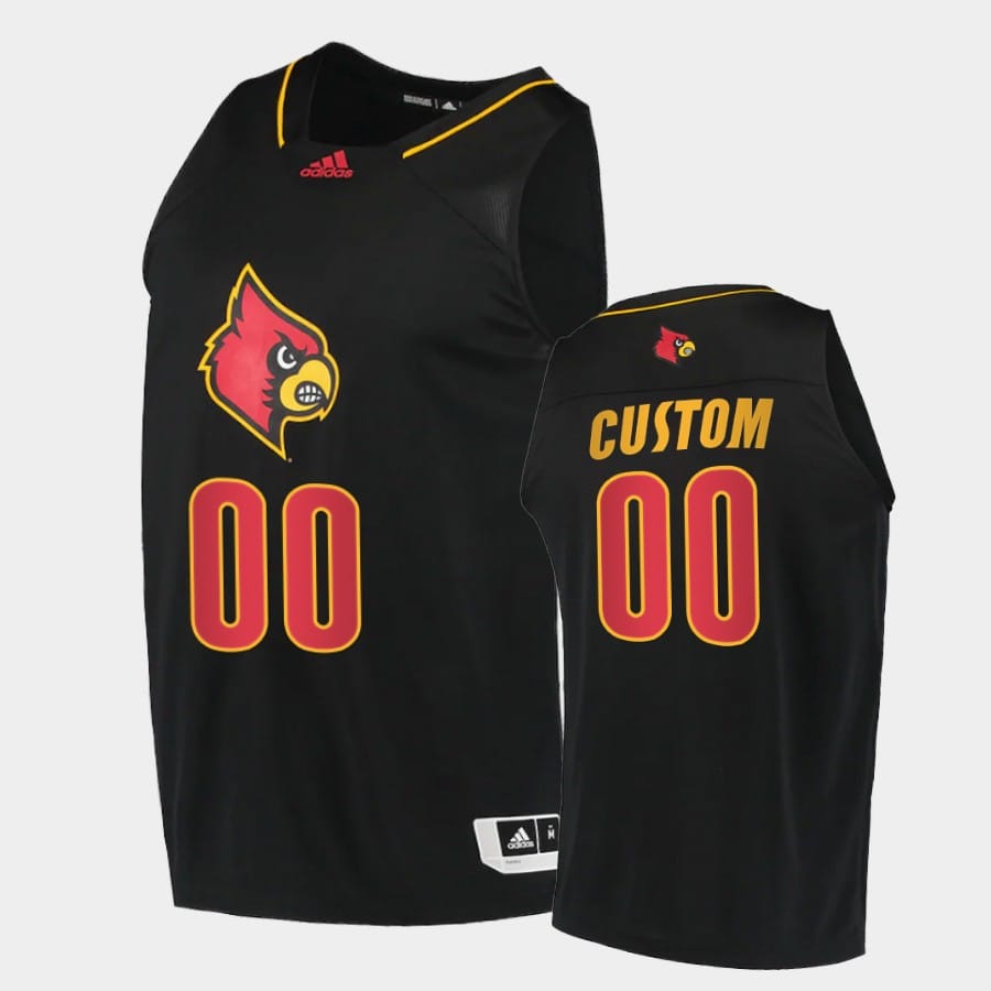 Custom Louisville Cardinals Jersey Name and Number College Basketball Black