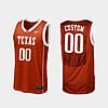 Custom Texas Longhorns Jersey Name and Number College Basketball Burnt Orange