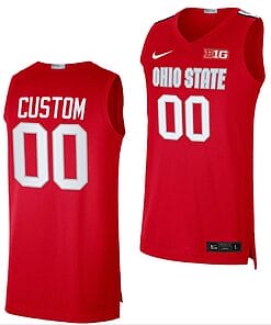 Custom Ohio State Buckeyes Jersey Name and Number College Basketball BIG Red