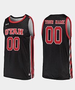 Custom Utah Utes Jersey Name and Number College Basketball Black