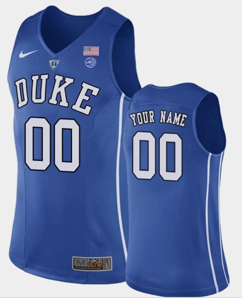 Custom Duke Blue Devils Jersey Performace College Basketball Royal