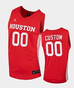 Custom Houston Cougars Jersey Name and Number College Basketball Red