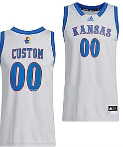 Custom Kansas Jayhawks Jersey College Basketball Gray Swingman
