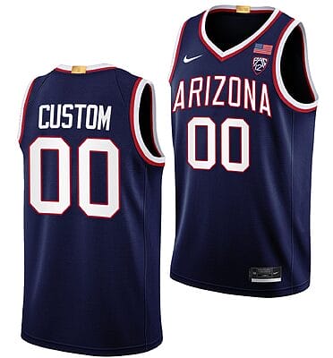 Custom Arizona Wildcats Jersey Name and Number College Basketball Limited Navy