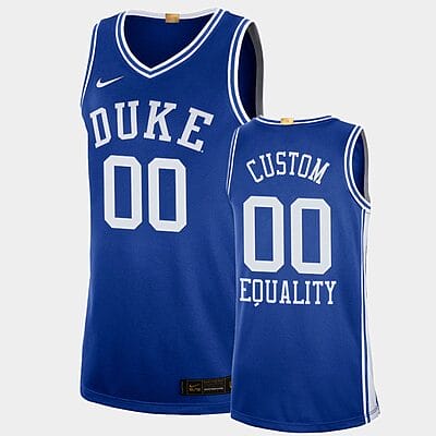 Custom Duke Blue Devils Jersey Name and Number Equality College Basketball Blue