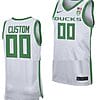 Custom Oregon Ducks Jersey Name and Number College Basketball White Replica
