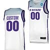 Custom Kansas State Wildcats Basketball Jersey 2023 NCAA March Madness White