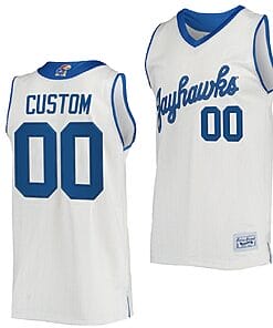 Custom Kansas Jayhawks Jersey College Basketball Commemorative Classic Cream
