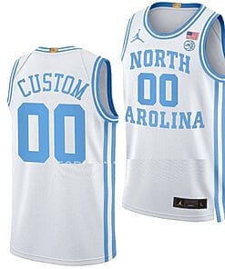 Custom North Carolina Jersey Name and Number Tar Heels College Basketball White Throwback