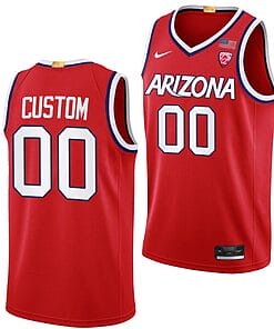 Custom Arizona Wildcats Jersey Name and Number College Basketball Red