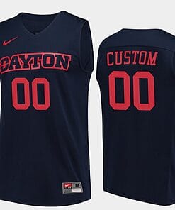 Custom Dayton Flyers Jersey Name and Number College Basketball Navy