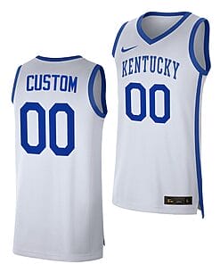 Custom Kentucky Wildcats Jersey Name and Number College Basketball 2022-23 White