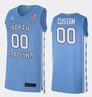 Custom North Carolina Jersey Name and Number Tar Heels College Basketball Blue Alumni
