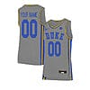 Custom Duke Blue Devils Jersey College Basketball Name and Number Elite Gray