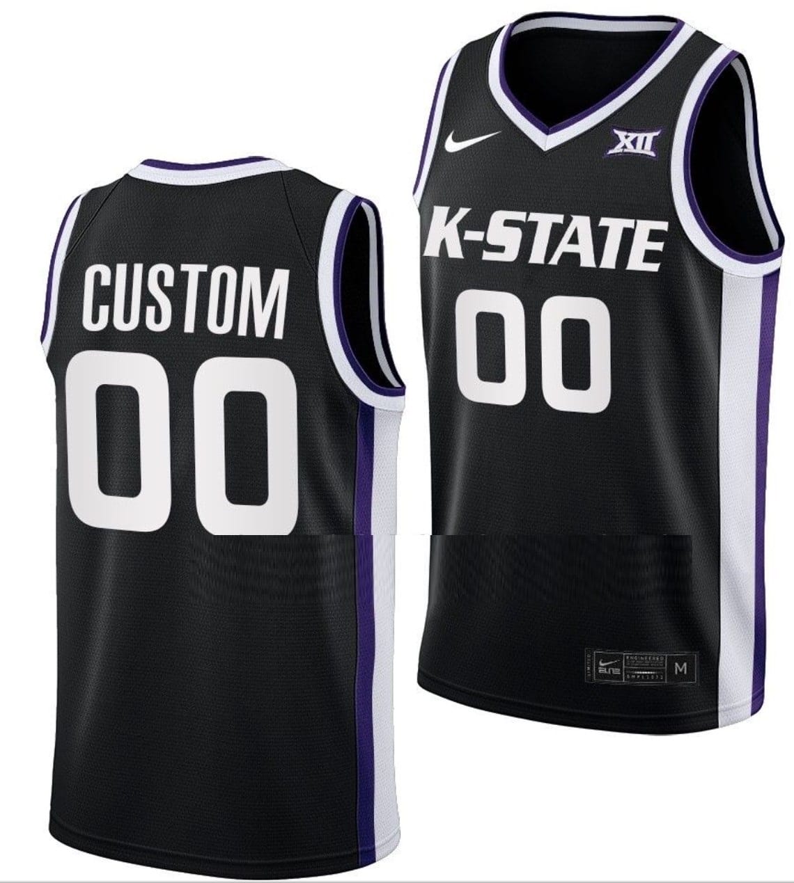 Custom Kansas State Wildcats Jersey College Basketball Black