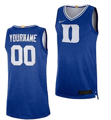 Custom Duke Blue Devils Jersey 100th Anniversary College Basketball Royal