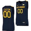 Custom West Virginia Jersey Name and Number Mountaineers College Basketball Uniform Navy
