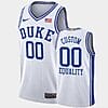 Custom Duke Blue Devils Jersey Name and Number Equality College Basketball White