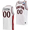 Custom Texas Tech Jersey Red Raiders Name and Number College Basketball 2022 NCAA March Madness Retro