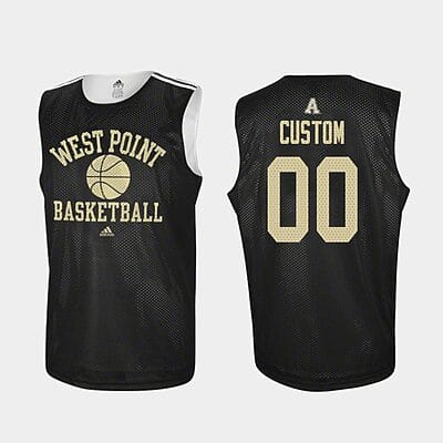 Custom Army Black Knights Jersey Name, Number College Basketball Black