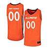 Custom Illinois Fighting Illini Jersey College Basketball Name and Number Elite Orange