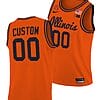 Custom Illinois Fighting Illini Jersey Name and Number College Basketball Big10 Tournament Champions Orange Coach Lou Patch March Madness