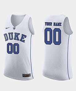 Custom Duke Blue Devils Jersey Name, Number College Basketball White