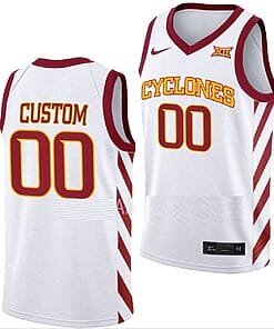 Custom Iowa State Cyclones Jersey College Basketball White