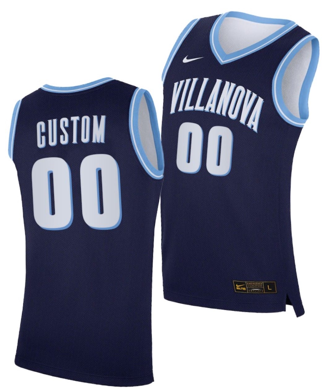 Custom Villanova Wildcat Jersey Name and Number College Basketball Navy Replica