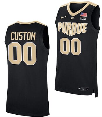 Custom Purdue Boilermakers Jersey College Basketball Alumni Black