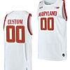 Custom Maryland Terrapins Jersey NCAA College Basketball Home White