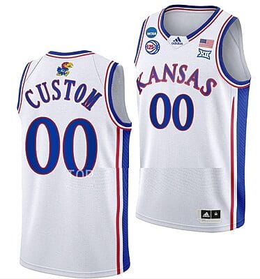 Custom Kansas Jayhawks Jersey College Basketball 2023 NCAA March Madness
