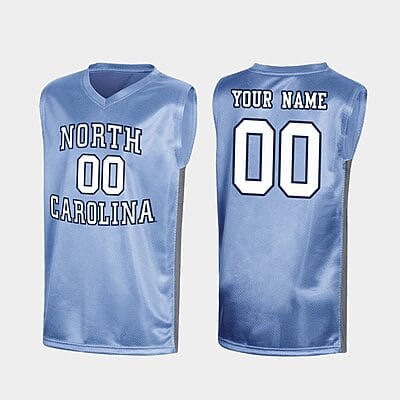 Custom North Carolina Jersey Name and Number Tar Heels College Basketball Royal