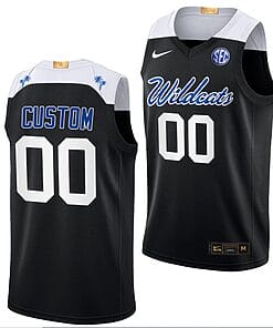 Custom Kentucky Wildcats Jersey Name and Number College Basketball Black Elite