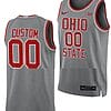Custom Ohio State Buckeyes Jersey Name and Number College Basketball Gray