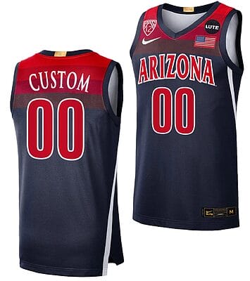 Custom Arizona Wildcats Jersey Name and Number College Basketball Limited Navy Elite