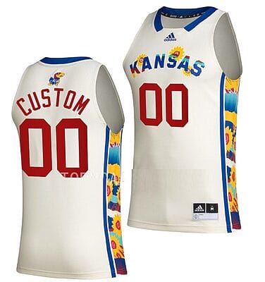 Custom Kansas Jayhawks Jersey College Basketball Honoring Black Excellence White