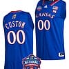 Custom Kansas Jayhawks Jersey College Basketball National Champions Logo Royal