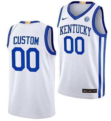 Custom Kentucky Wildcats Jersey Name and Number College Basketball White Elite 2022-23
