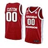 Custom Arkansas Razorbacks Basketball Jersey College Name and Number Red