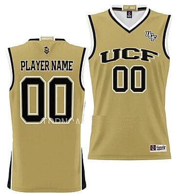 Custom UCF Knights Jersey College Basketball Gold