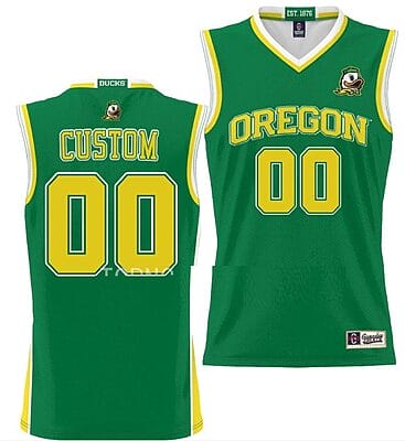 Custom Oregon Ducks Jersey Name and Number College Basketball NIL Pick-A-Player Green