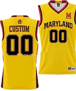Custom Maryland Terrapins Jersey NIL Pick-A-Player College Basketball Gold