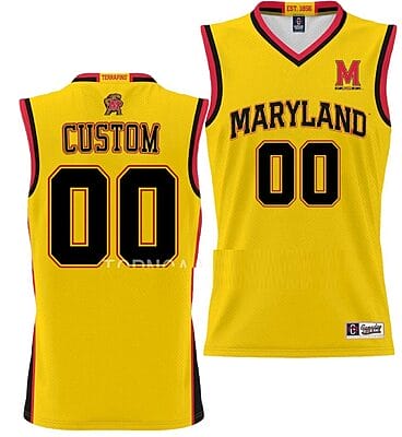 Custom Maryland Terrapins Jersey NIL Pick-A-Player College Basketball Gold