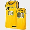 Custom Michigan Wolverines Jersey Name and Number College Basketball Maize Retro