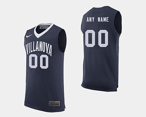 Custom Villanova Wildcats Jersey Name and Number College Basketball Navy