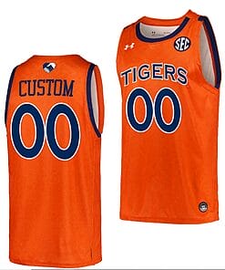 Custom Auburn Tigers Jersey Name and Number College Basketball Unite As One Orange
