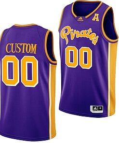 Custom ECU Pirates Jersey Name and Number College Basketball Purple