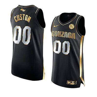 Custom Gonzaga Bulldogs Basketball Jersey College Name and Number Black New